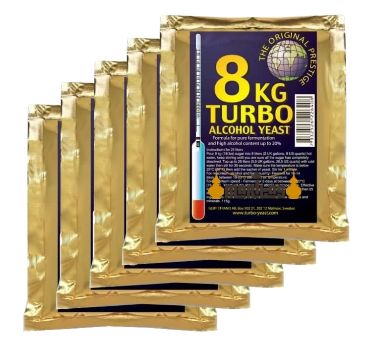 Pack 5 Sobres de Levadura Turbo 8